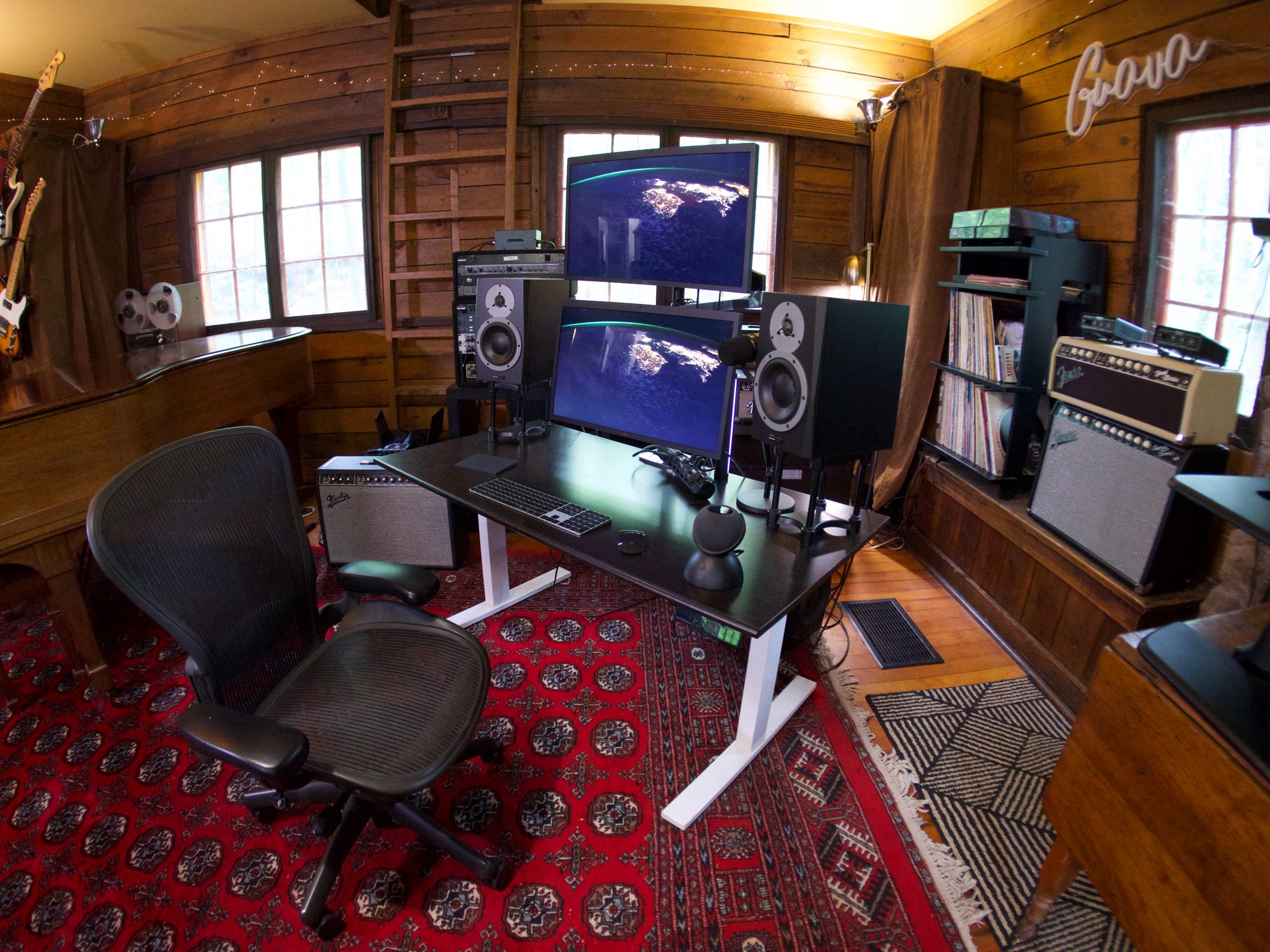 The control desk at Guava Records, Hudson Valley